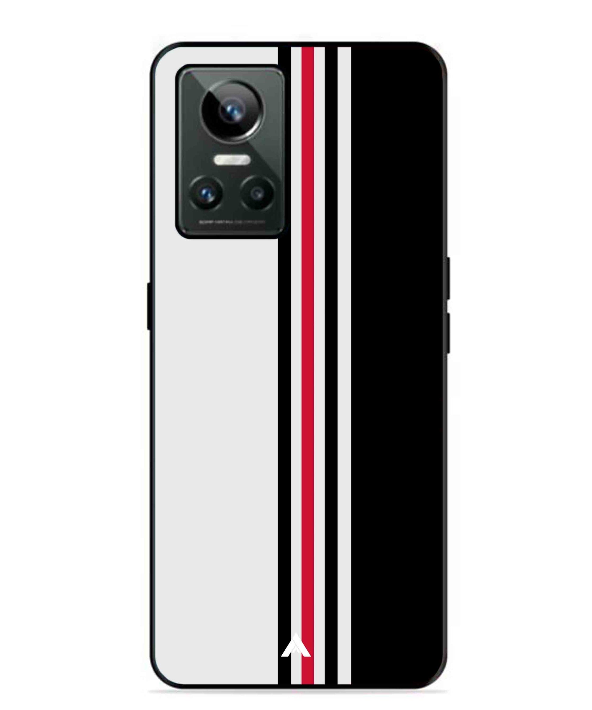 Stripe Pattern 3 Metal Back Cover Phone Case for Realme GT Neo 3