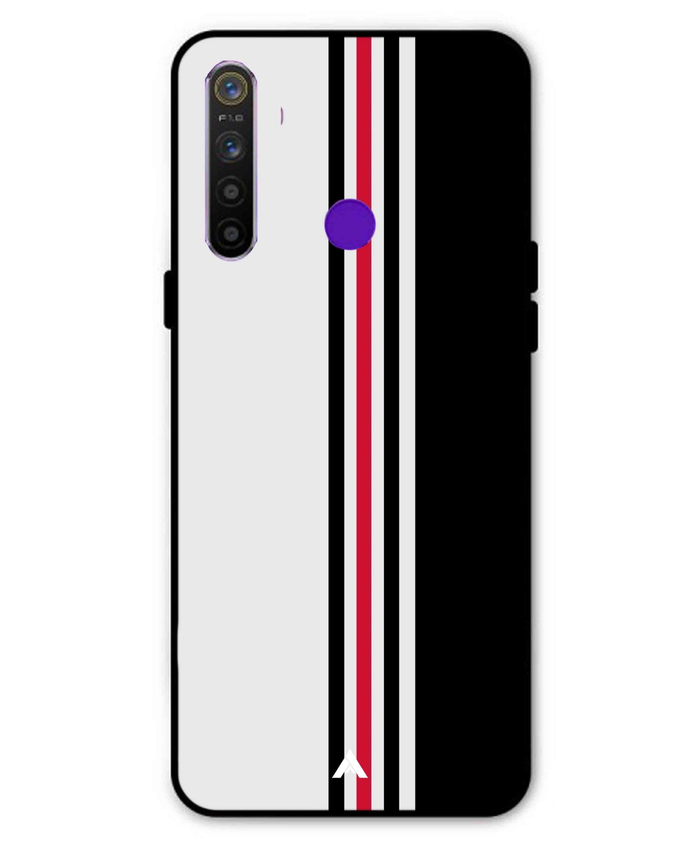 Stripe Pattern 3 Metal Back Cover Phone Case for Realme Narzo 10
