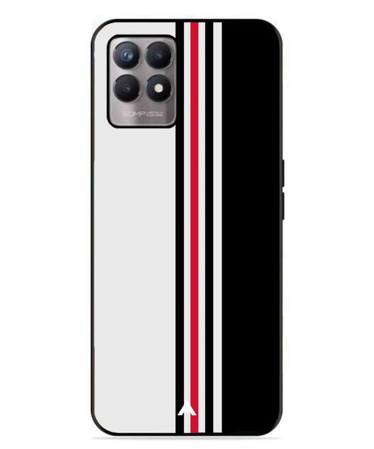 Stripe Pattern 3 Metal Back Cover Phone Case for Realme Narzo 50