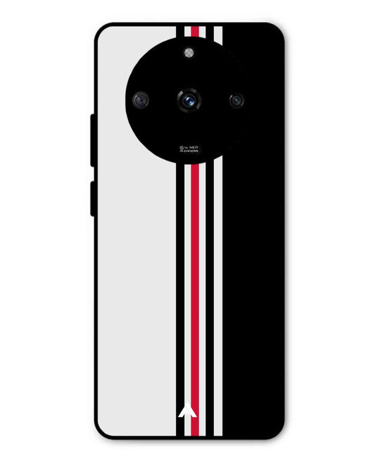 Stripe Pattern 3 Metal Back Cover Phone Case for Realme Narzo 60
