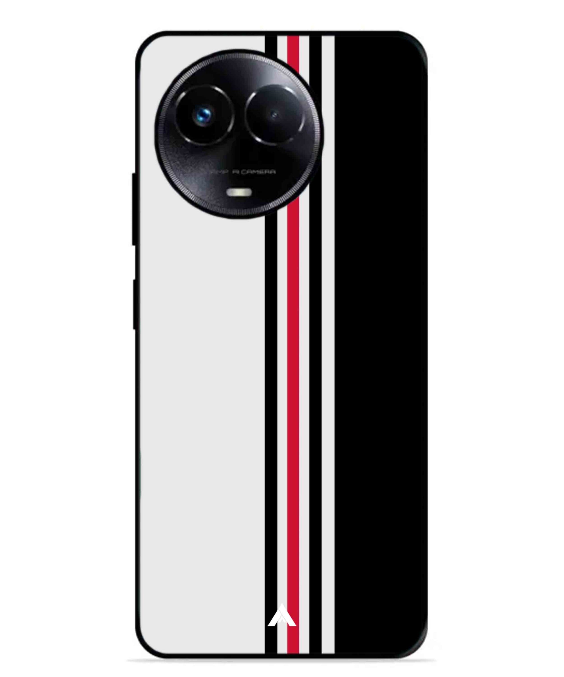 Stripe Pattern 3 Metal Back Cover Phone Case for Realme Narzo 60X