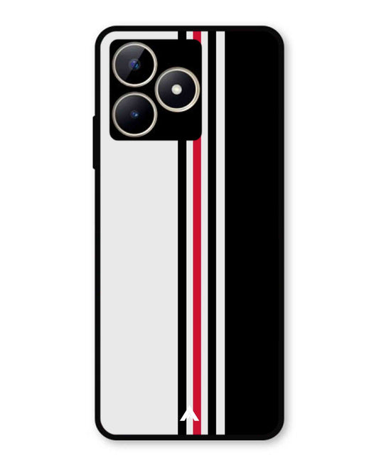 Stripe Pattern 3 Metal Back Cover Phone Case for Realme Narzo N53
