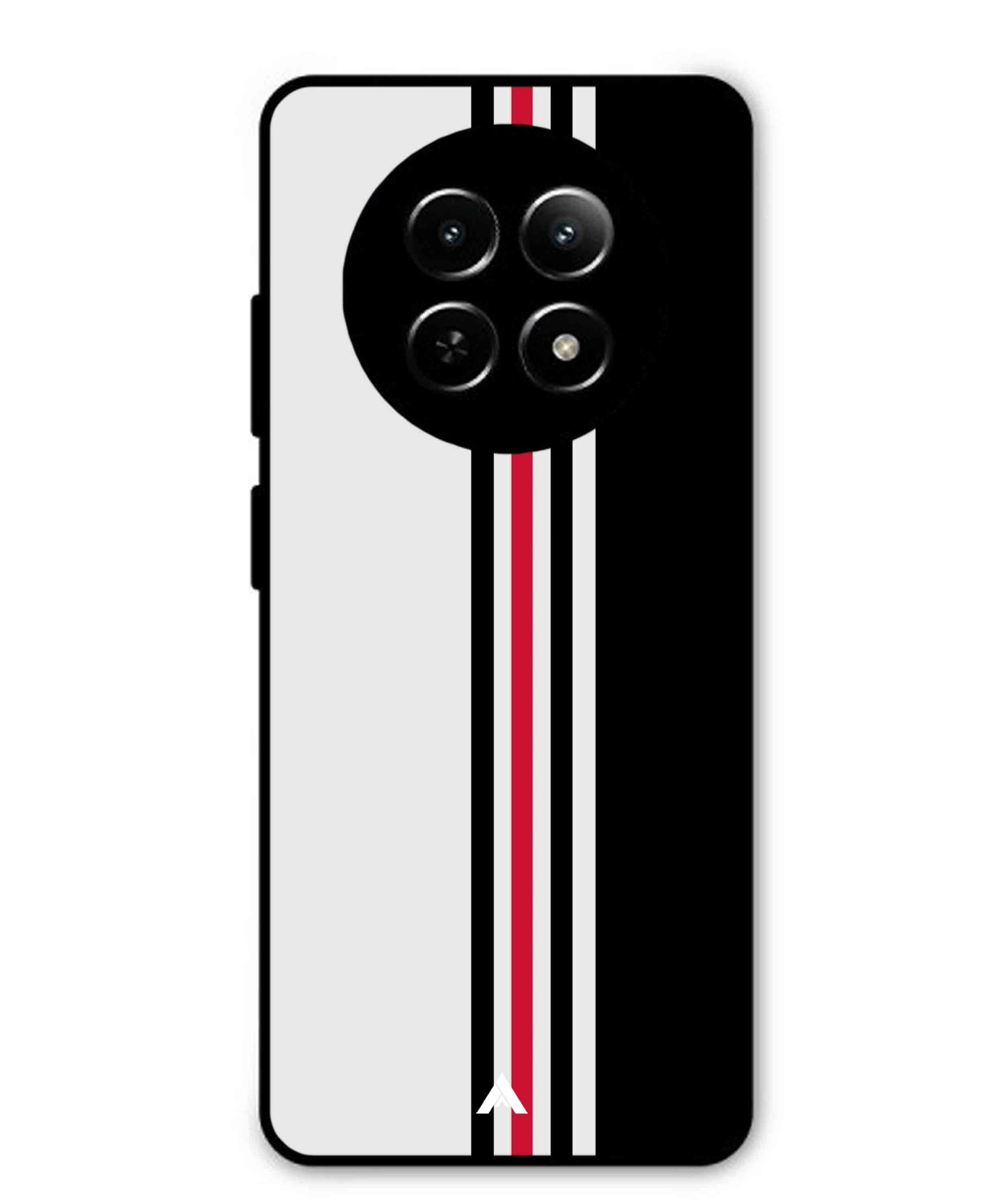 Stripe Pattern 3 Metal Back Cover Phone Case for Realme Narzo N65