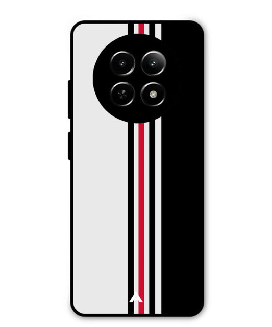 Stripe Pattern 3 Metal Back Cover Phone Case for Realme Narzo N65
