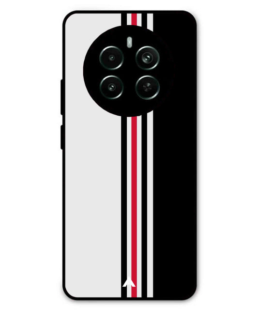 Stripe Pattern 3 Metal Back Cover Phone Case for Realme P1 Pro