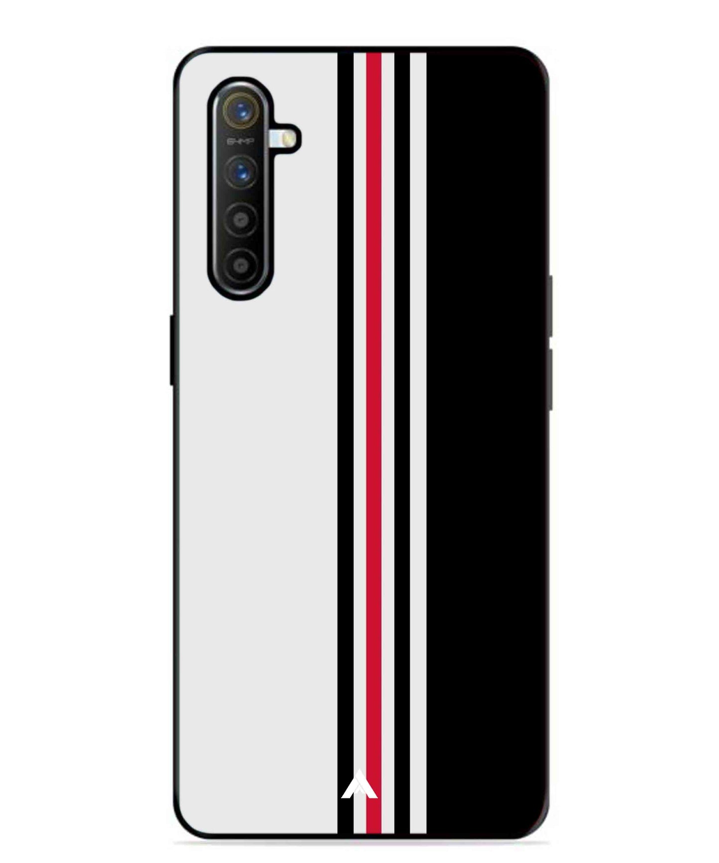 Stripe Pattern 3 Metal Back Cover Phone Case for Realme XT