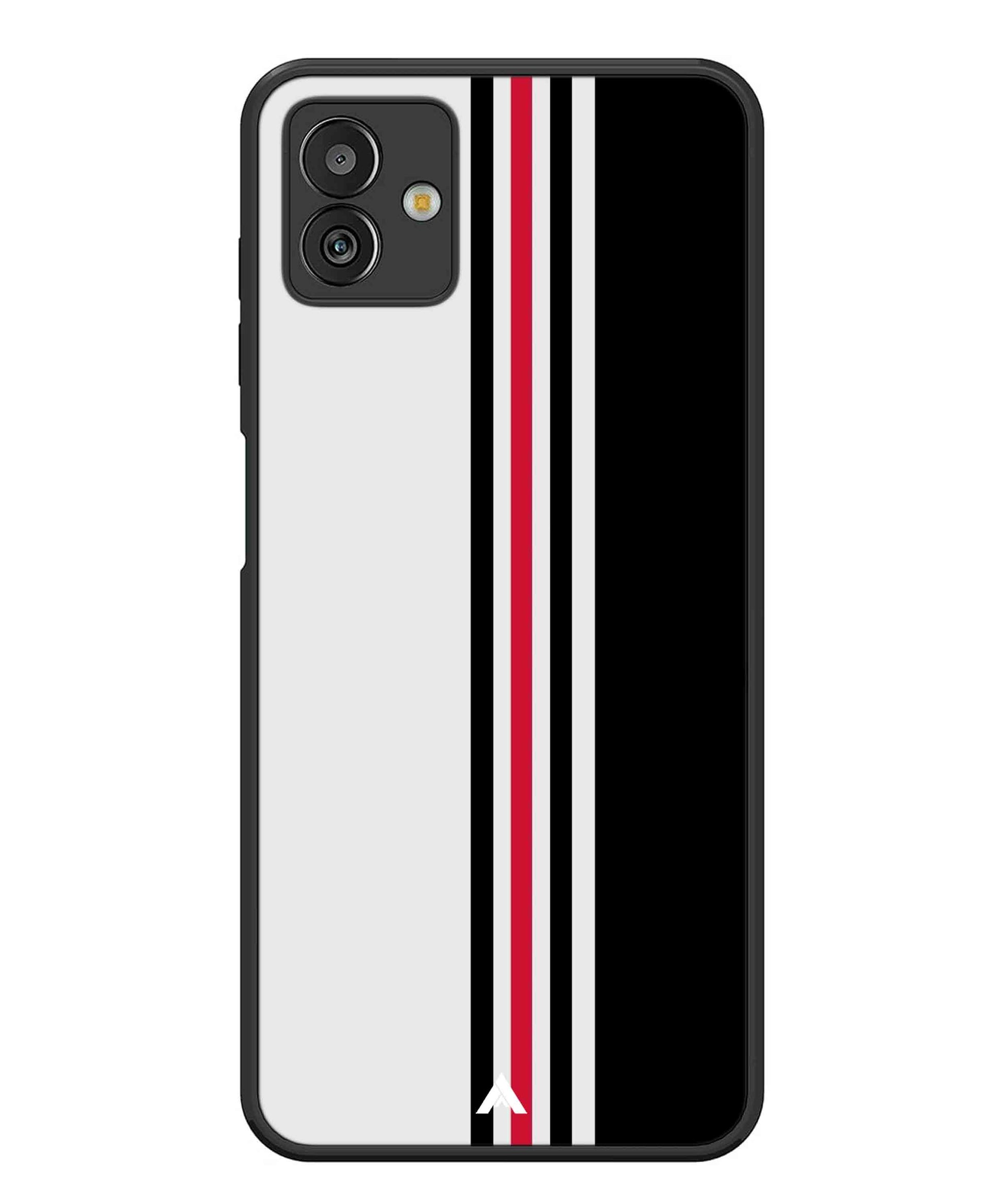 Stripe Pattern 3 Metal Back Cover Phone Case for Samsugn Galaxy M13 5G