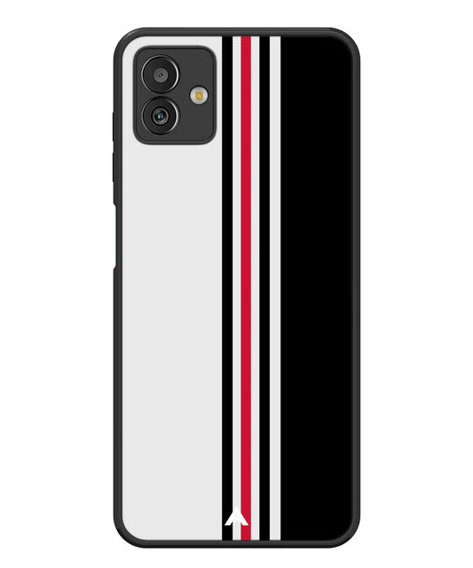 Stripe Pattern 3 Metal Back Cover Phone Case for Samsugn Galaxy M13 5G