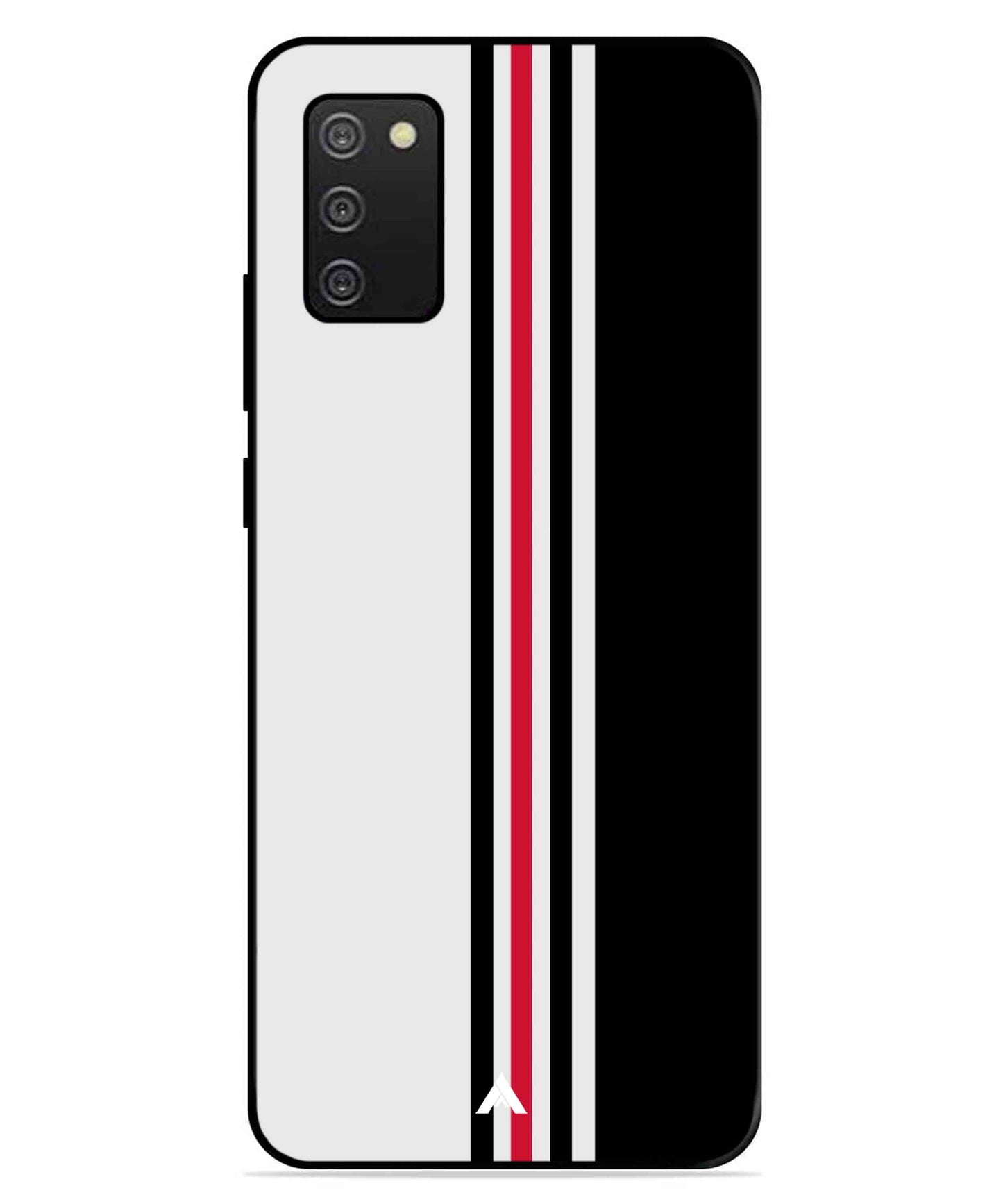 Stripe Pattern 3 Metal Back Cover Phone Case for Samsung Galaxy A03s
