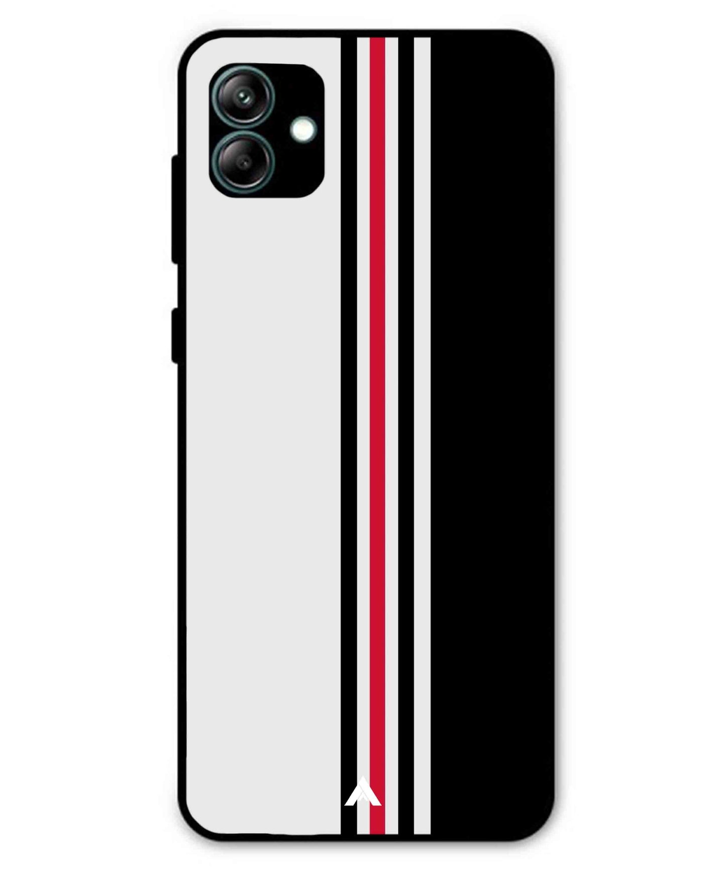 Stripe Pattern 3 Metal Back Cover Phone Case for Samsung Galaxy A04
