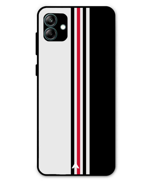 Stripe Pattern 3 Metal Back Cover Phone Case for Samsung Galaxy A04