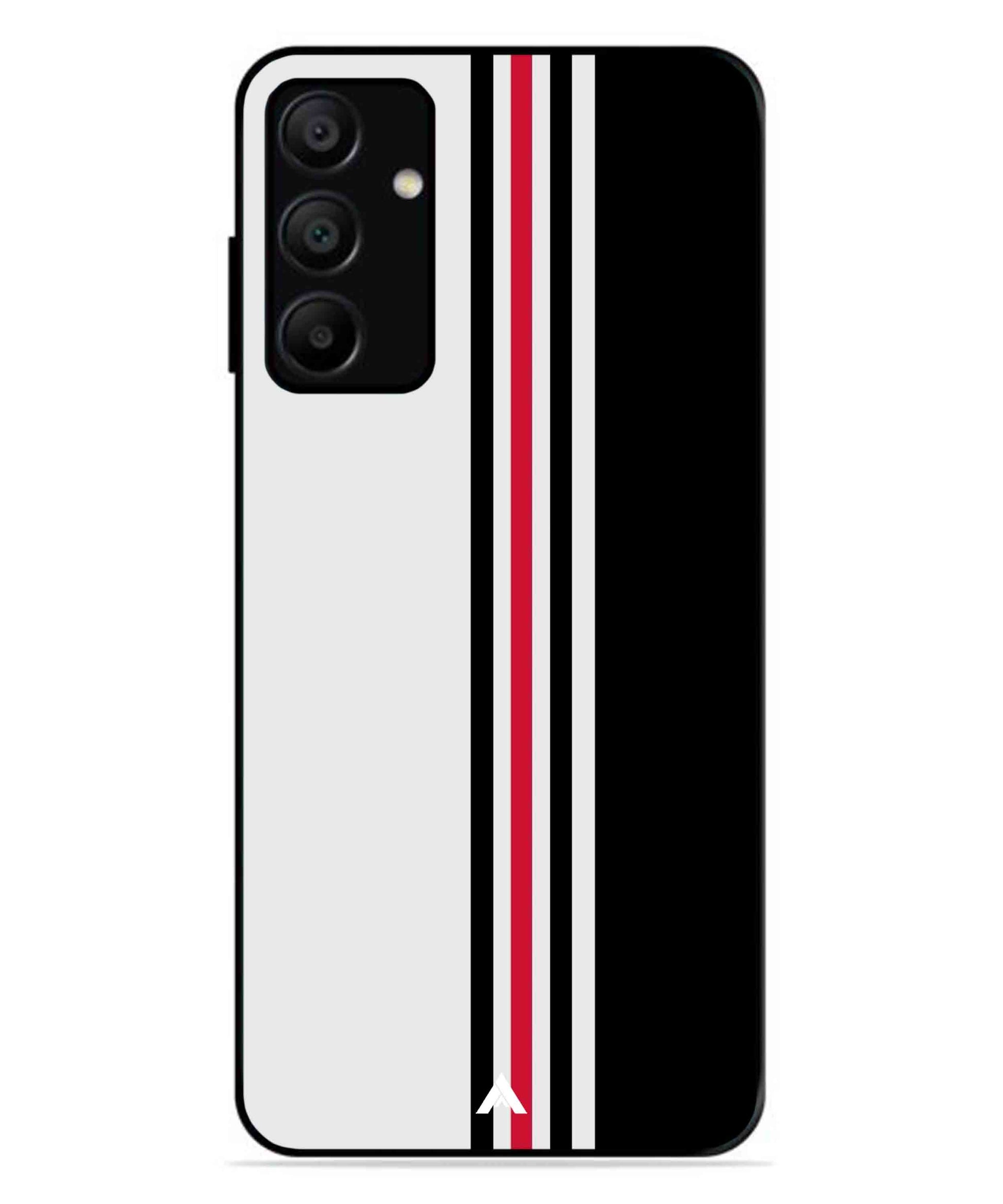 Stripe Pattern 3 Metal Back Cover Phone Case for Samsung Galaxy A15 5G
