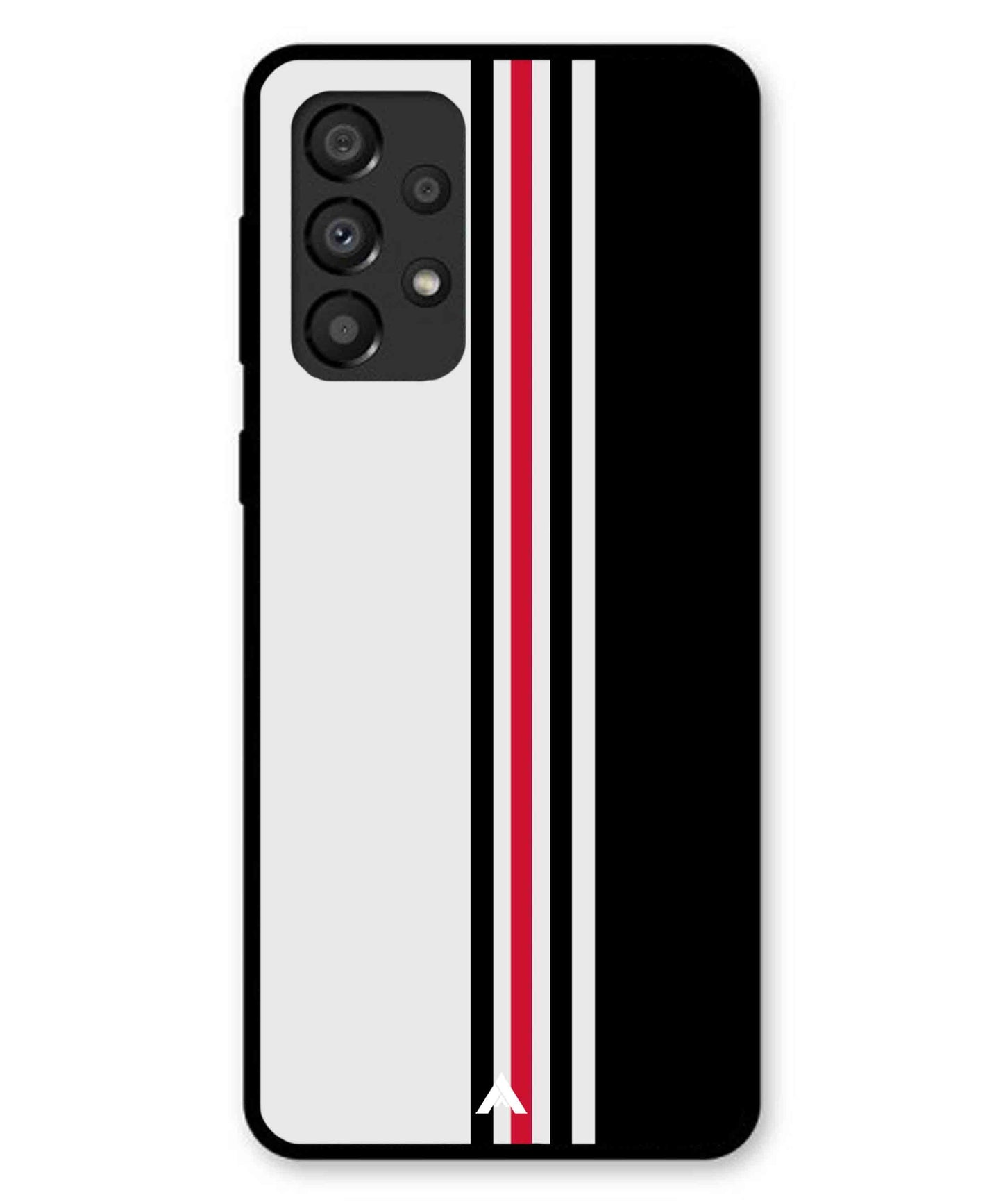 Stripe Pattern 3 Metal Back Cover Phone Case for Samsung Galaxy A33 5G
