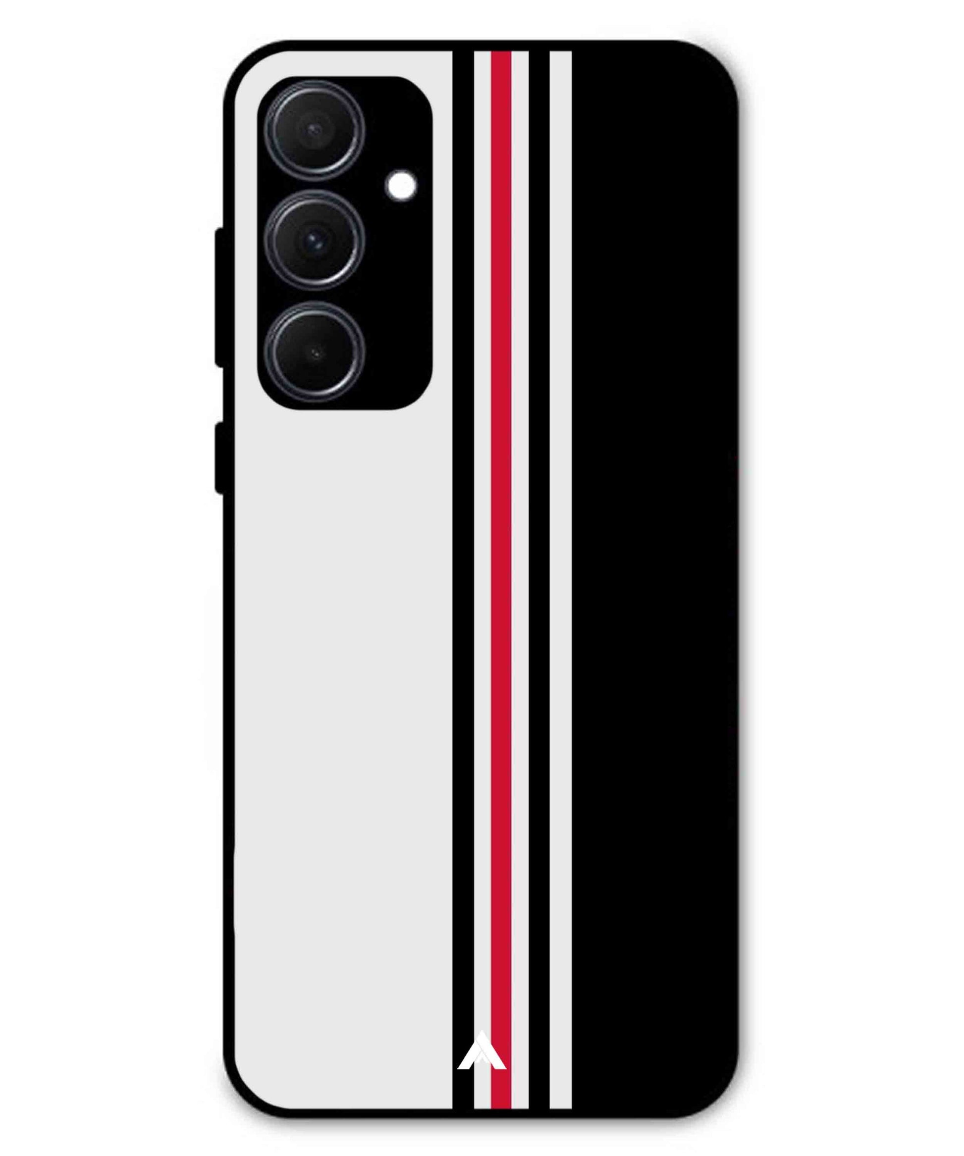Stripe Pattern 3 Metal Back Cover Phone Case for Samsung Galaxy A35