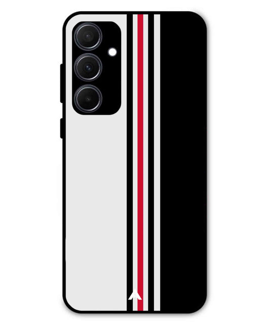 Stripe Pattern 3 Metal Back Cover Phone Case for Samsung Galaxy A35