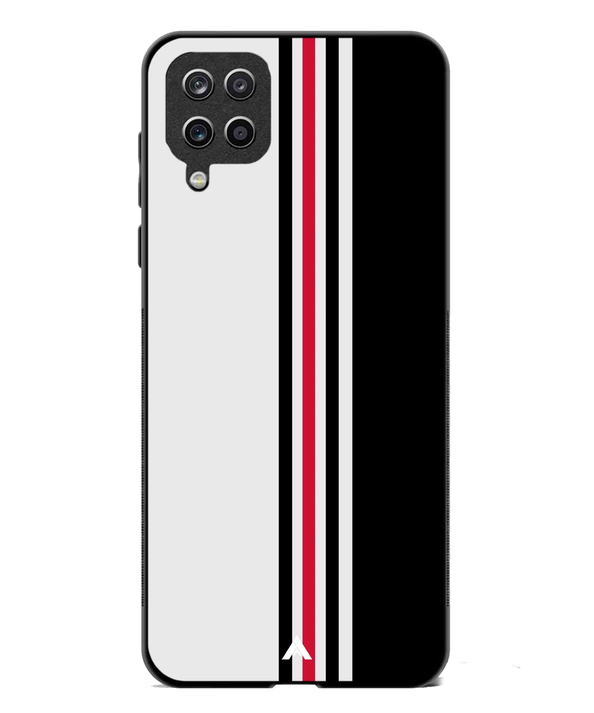 Stripe Pattern 3 Metal Back Cover Phone Case for Samsung Galaxy A42