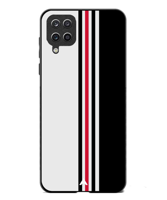 Stripe Pattern 3 Metal Back Cover Phone Case for Samsung Galaxy A42