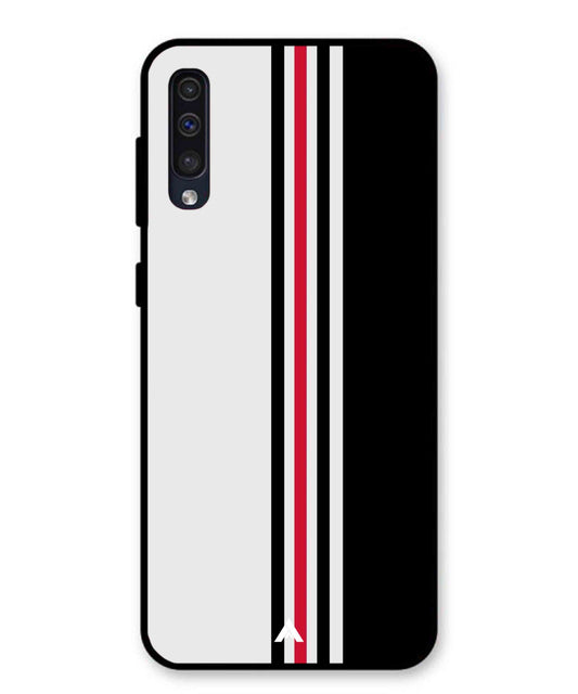 Stripe Pattern 3 Metal Back Cover Phone Case for Samsung Galaxy A50