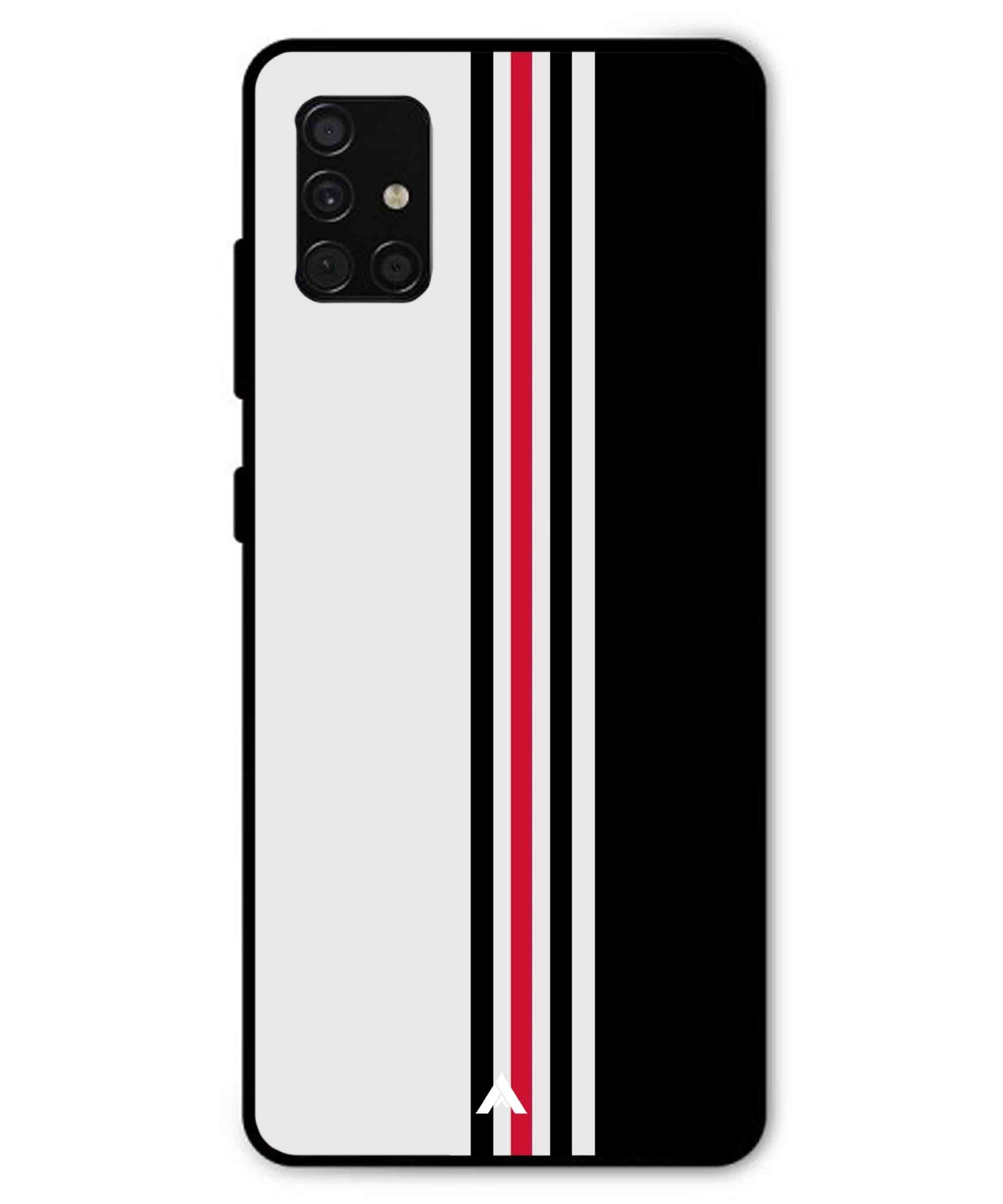 Stripe Pattern 3 Metal Back Cover Phone Case for Samsung Galaxy A51
