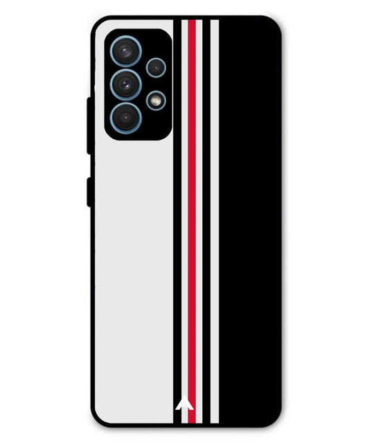 Stripe Pattern 3 Metal Back Cover Phone Case for Samsung Galaxy A52