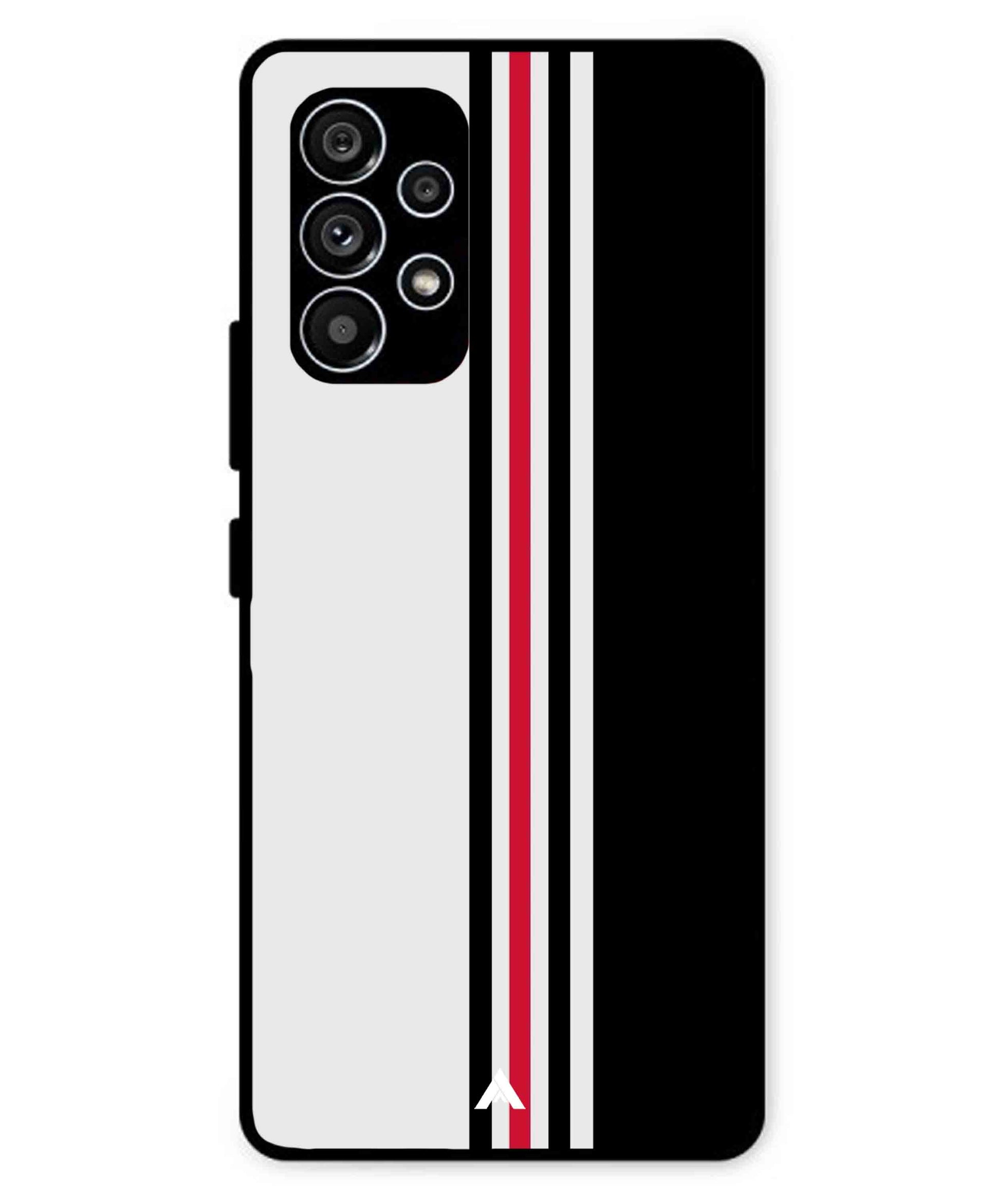 Stripe Pattern 3 Metal Back Cover Phone Case for Samsung Galaxy A53