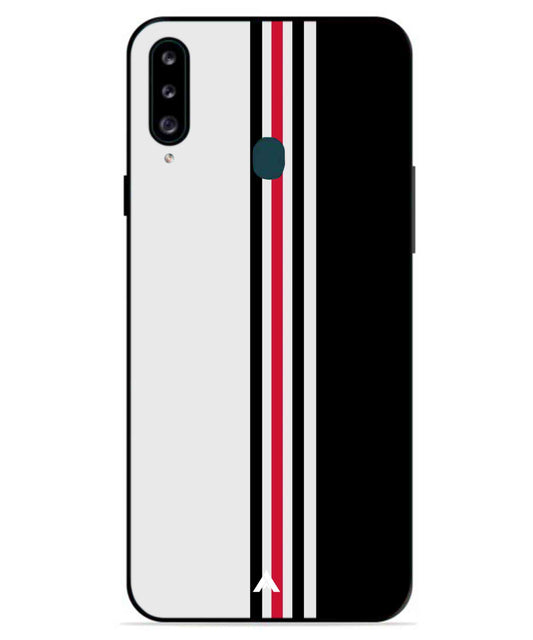Stripe Pattern 3 Metal Back Cover Phone Case for Samsung Galaxy A70