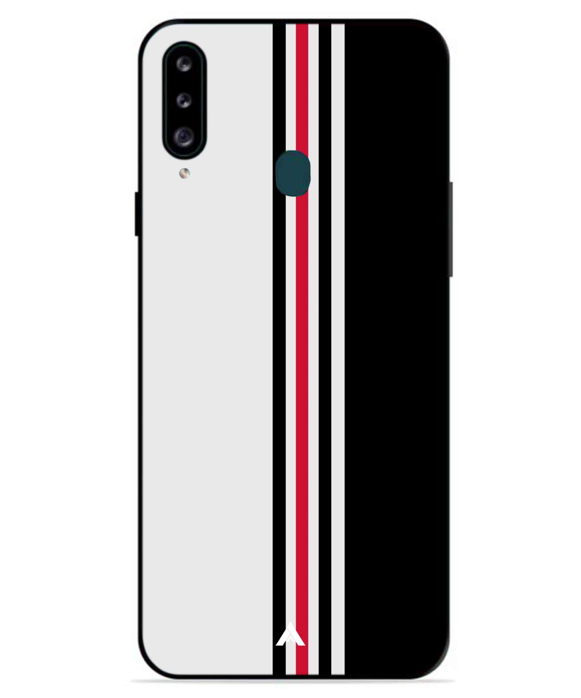 Stripe Pattern 3 Metal Back Cover Phone Case for Samsung Galaxy A70s