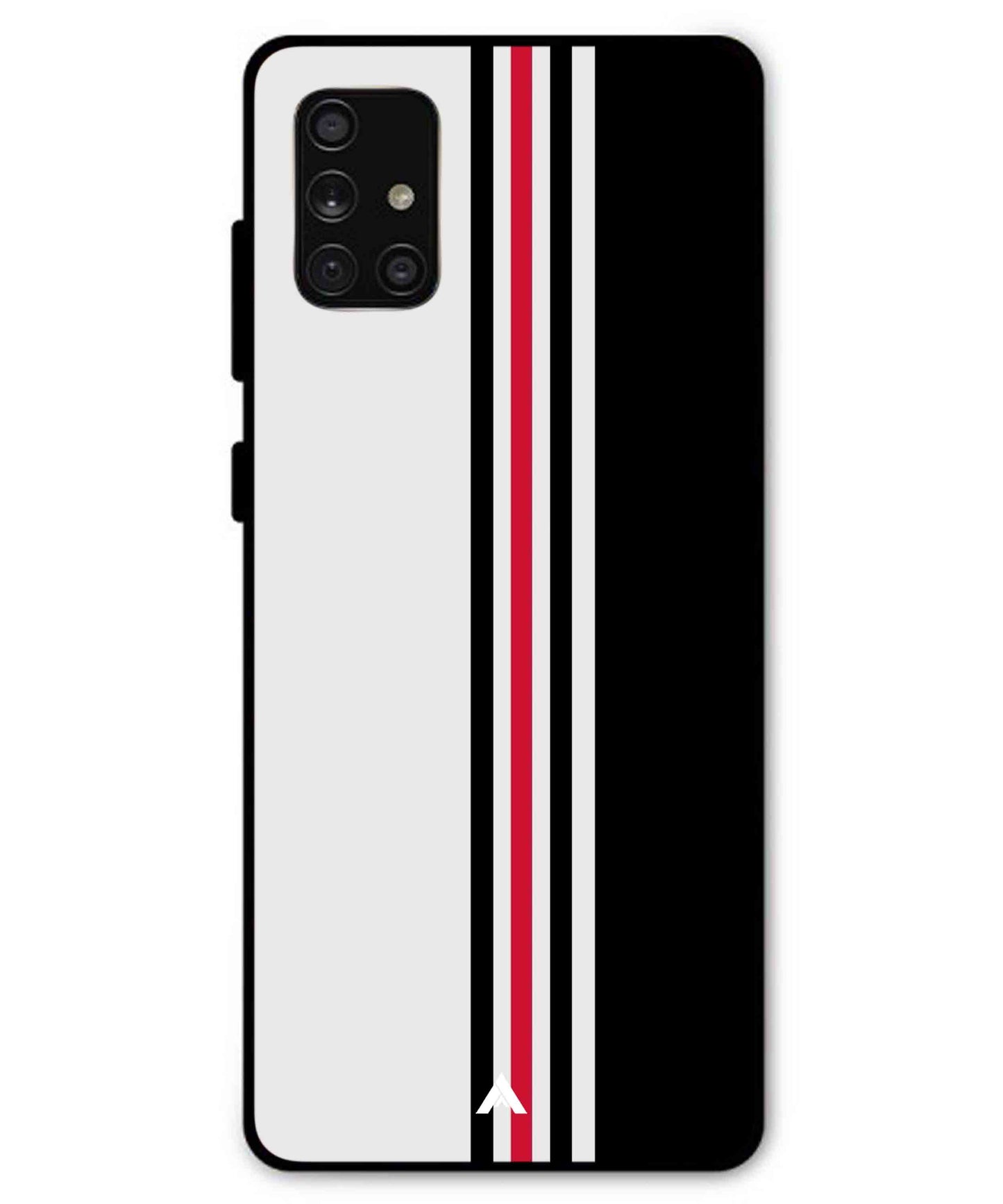 Stripe Pattern 3 Metal Back Cover Phone Case for Samsung Galaxy A71