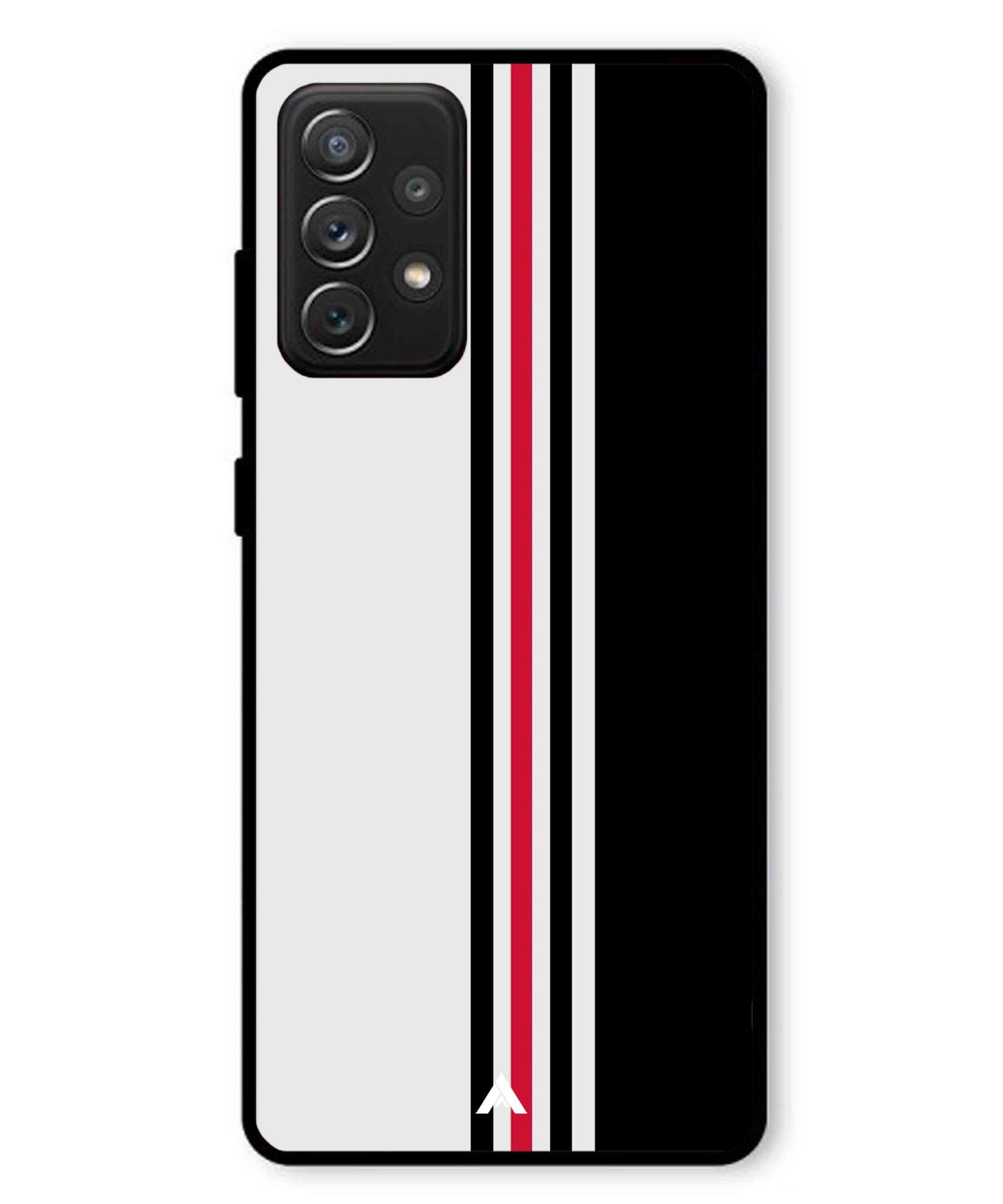 Stripe Pattern 3 Metal Back Cover Phone Case for Samsung Galaxy A72