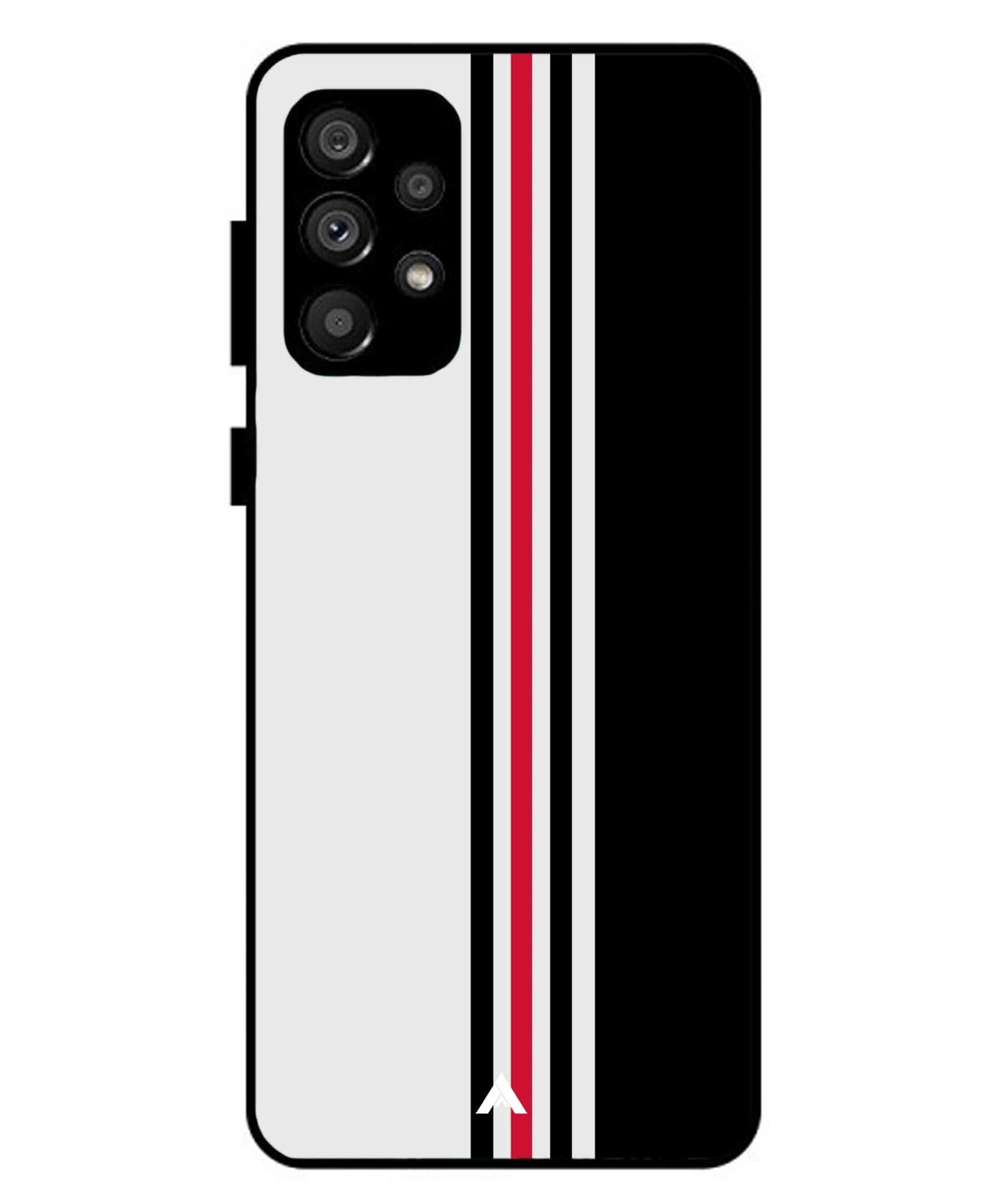 Stripe Pattern 3 Metal Back Cover Phone Case for Samsung Galaxy A73