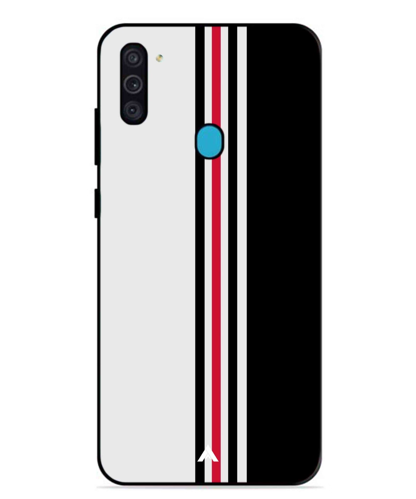 Stripe Pattern 3 Metal Back Cover Phone Case for Samsung Galaxy F11