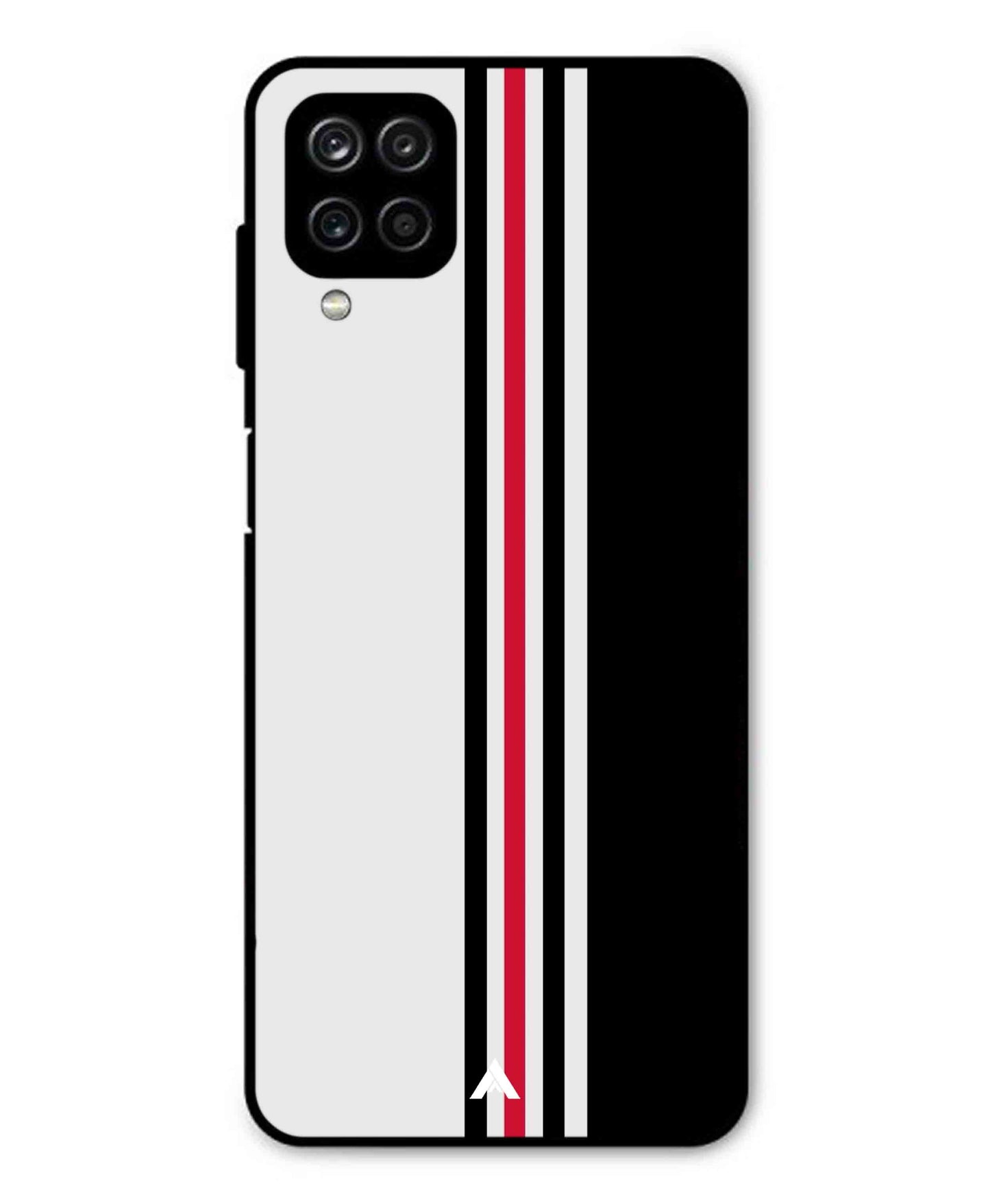Stripe Pattern 3 Metal Back Cover Phone Case for Samsung Galaxy F12