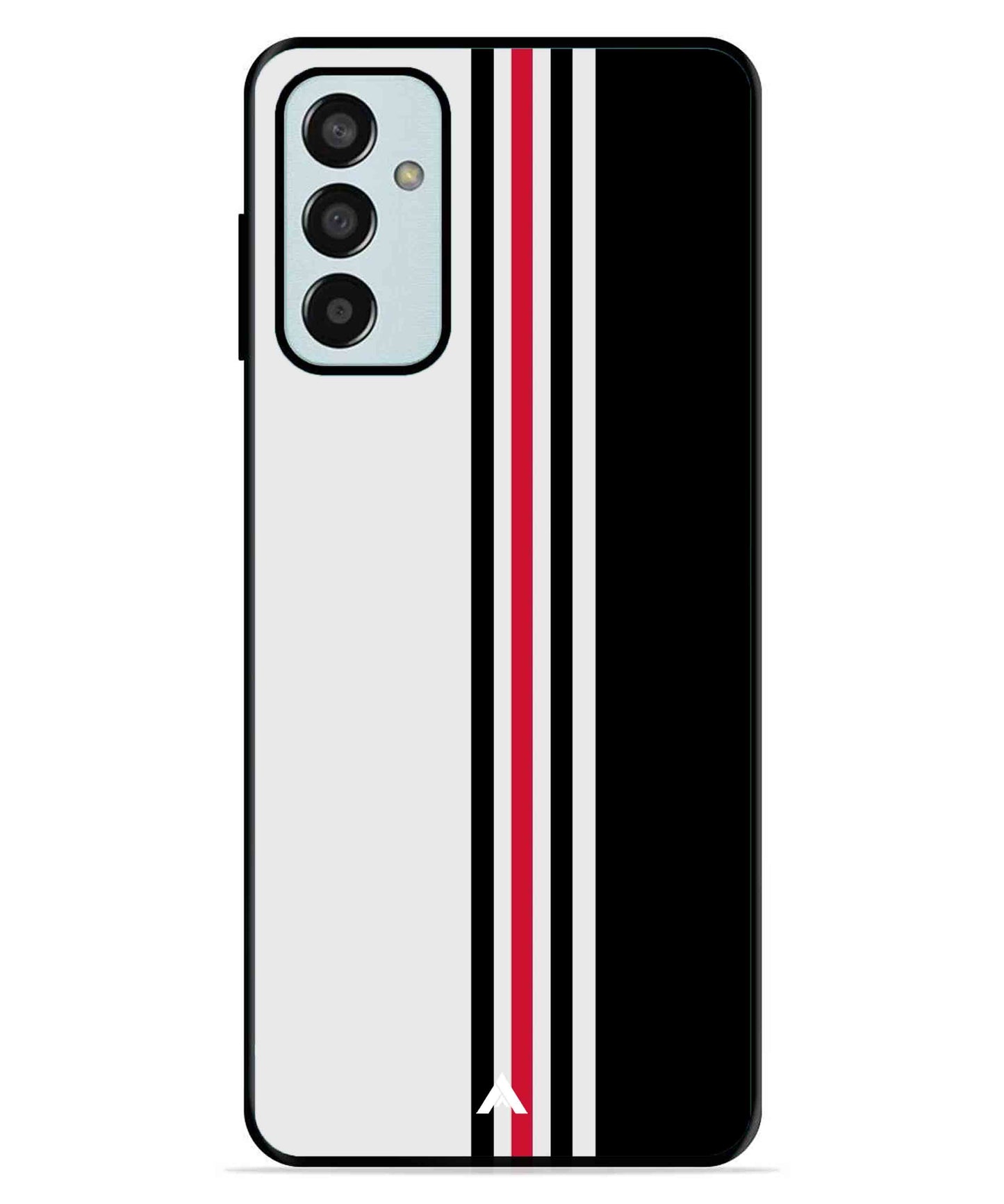 Stripe Pattern 3 Metal Back Cover Phone Case for Samsung Galaxy F13 4G