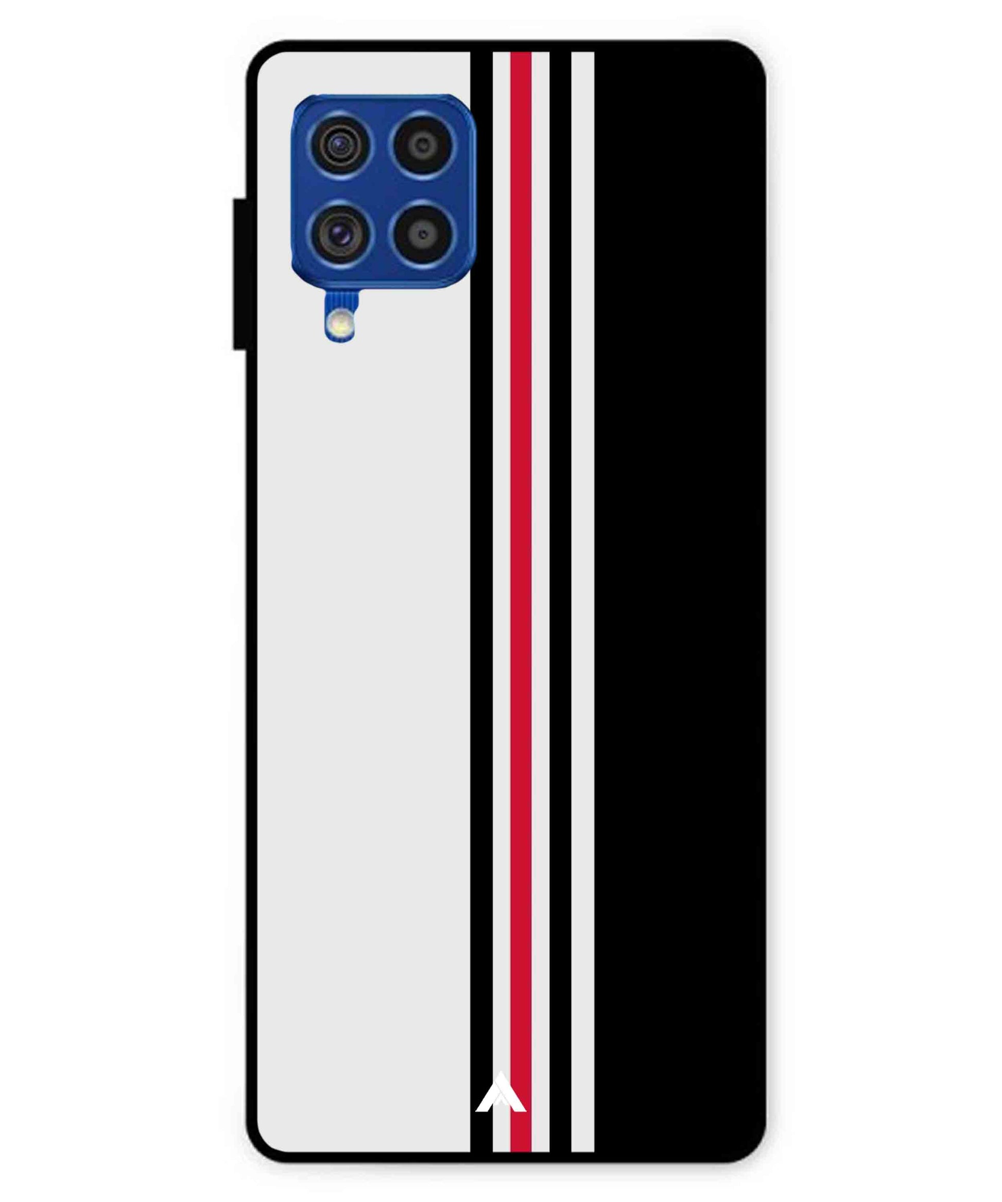 Stripe Pattern 3 Metal Back Cover Phone Case for Samsung Galaxy F62