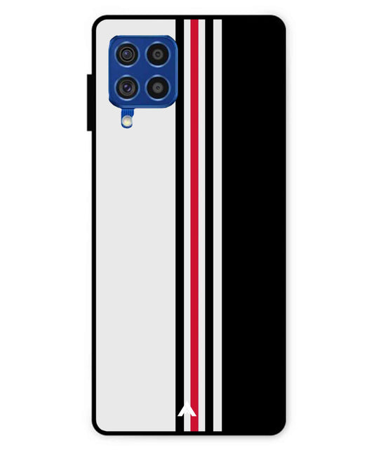 Stripe Pattern 3 Metal Back Cover Phone Case for Samsung Galaxy F62