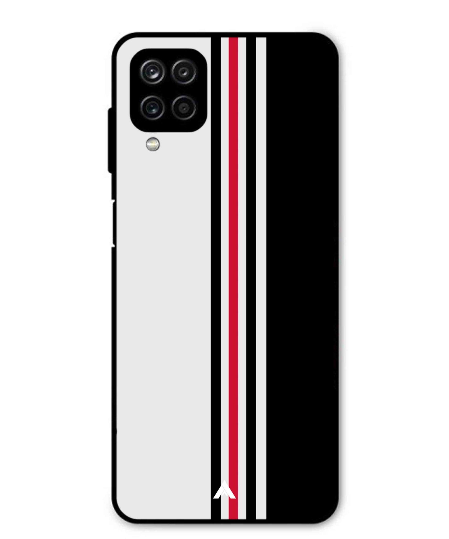 Stripe Pattern 3 Metal Back Cover Phone Case for Samsung Galaxy M12