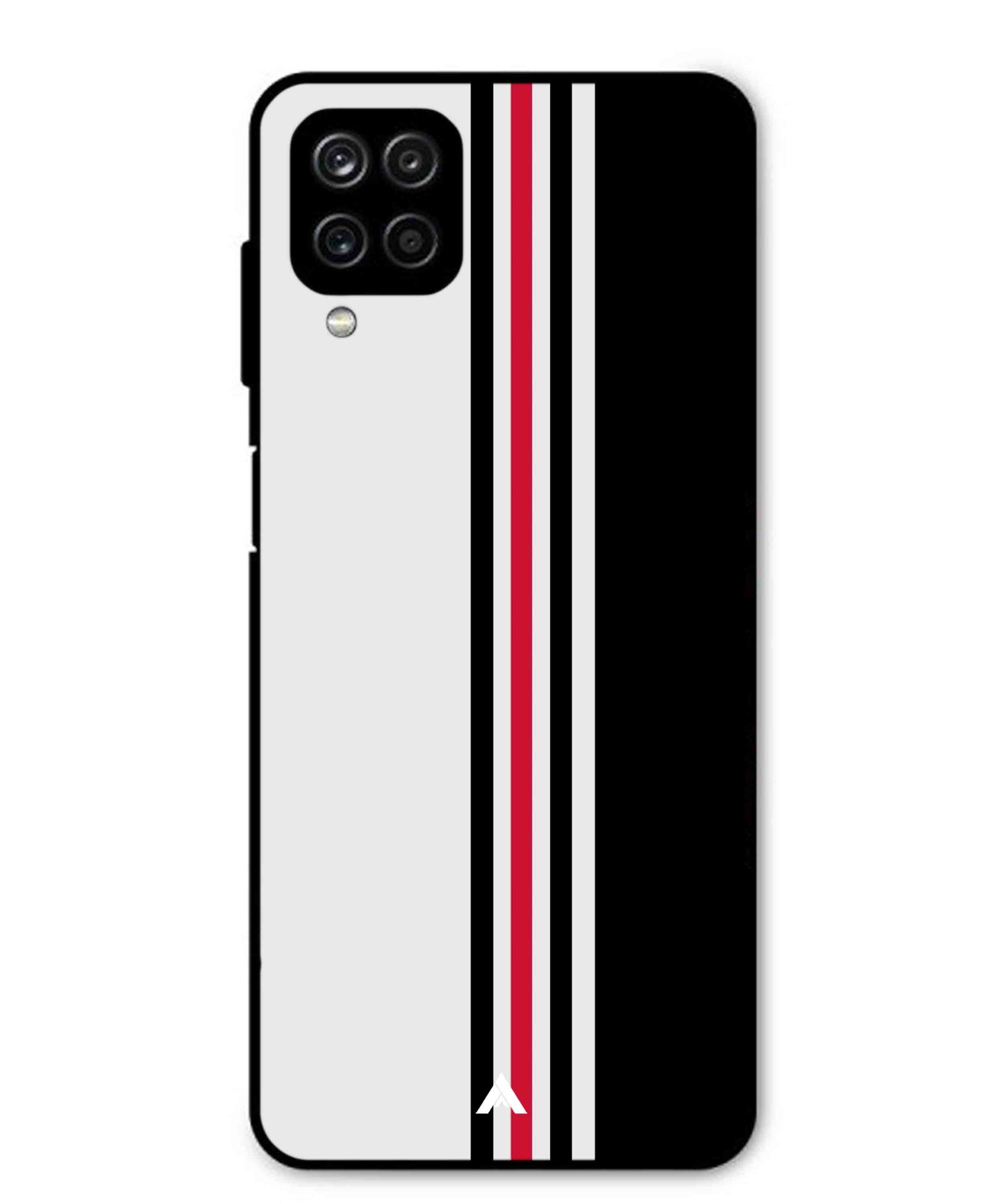 Stripe Pattern 3 Metal Back Cover Phone Case for Samsung Galaxy M12