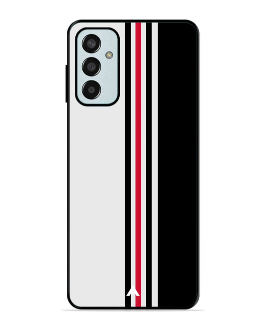 Stripe Pattern 3 Metal Back Cover Phone Case for Samsung Galaxy M13 4G