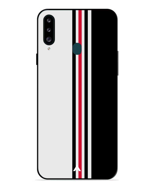 Stripe Pattern 3 Metal Back Cover Phone Case for Samsung Galaxy M30