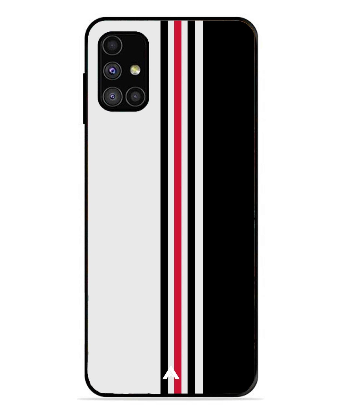 Stripe Pattern 3 Metal Back Cover Phone Case for Samsung Galaxy M31s