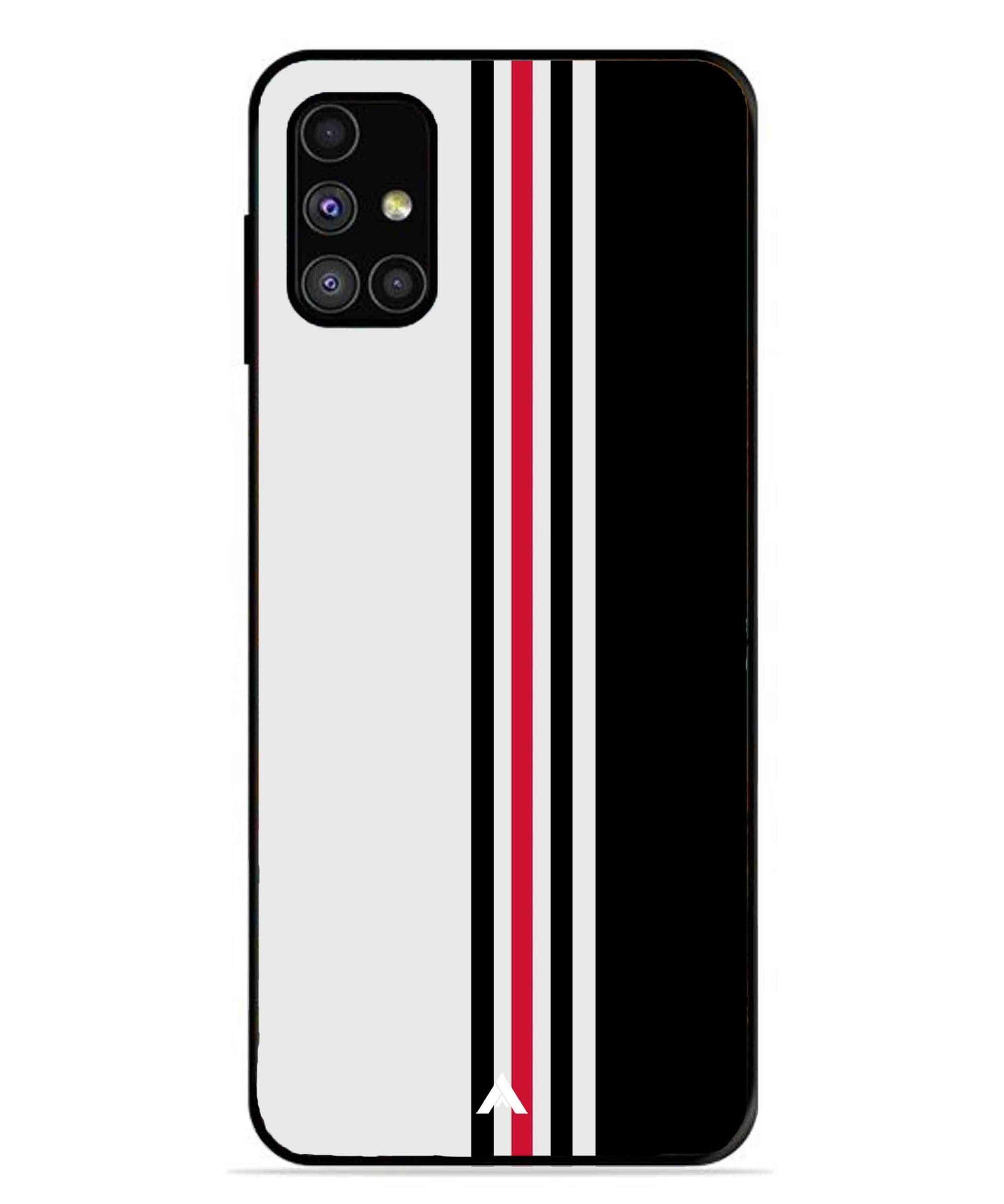 Stripe Pattern 3 Metal Back Cover Phone Case for Samsung Galaxy M31s