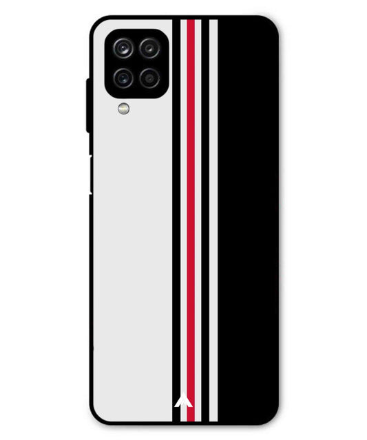 Stripe Pattern 3 Metal Back Cover Phone Case for Samsung Galaxy M33