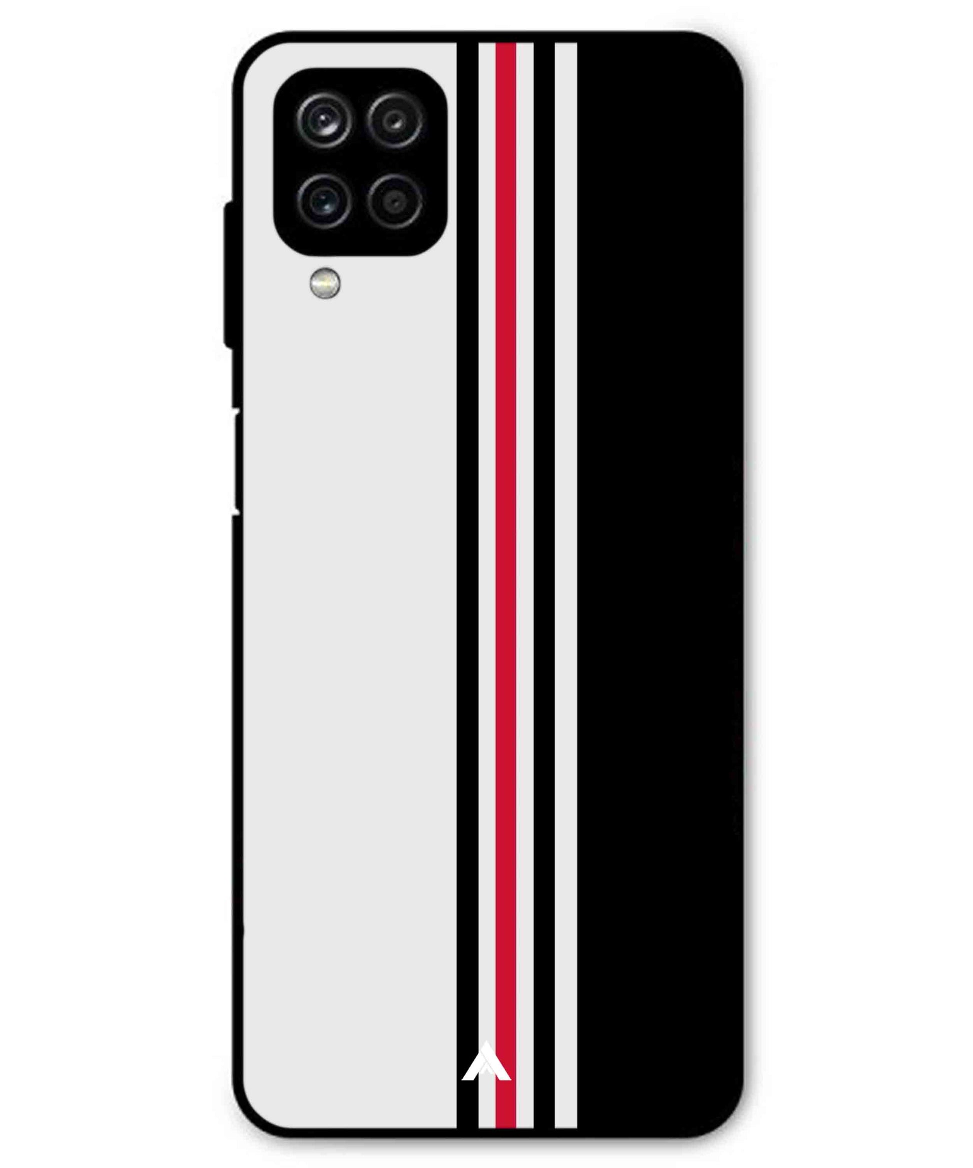 Stripe Pattern 3 Metal Back Cover Phone Case for Samsung Galaxy M42