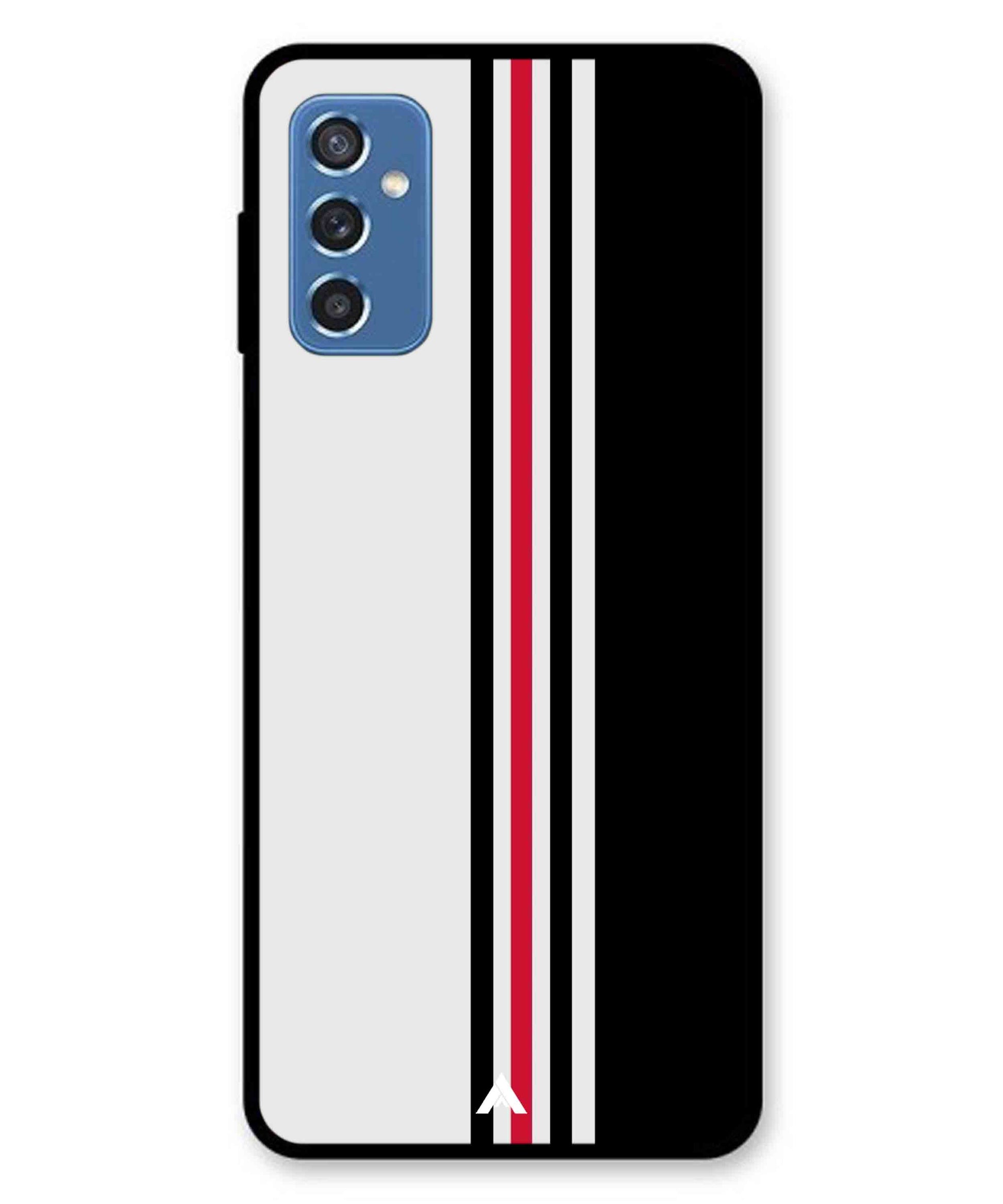 Stripe Pattern 3 Metal Back Cover Phone Case for Samsung Galaxy M52