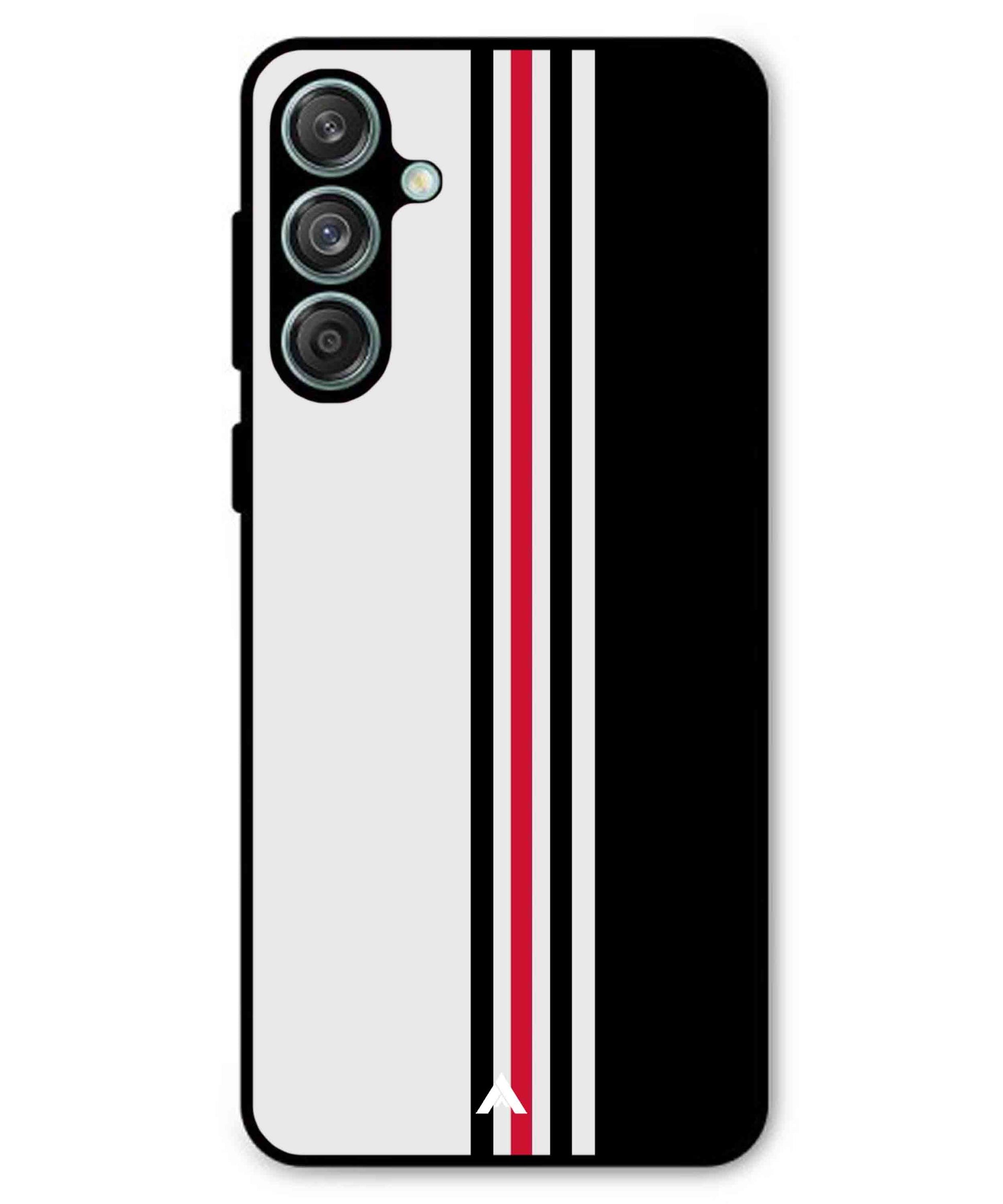 Stripe Pattern 3 Metal Back Cover Phone Case for Samsung Galaxy M55