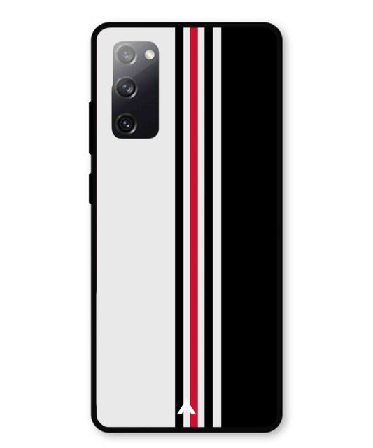 Stripe Pattern 3 Metal Back Cover Phone Case for Samsung Galaxy S20