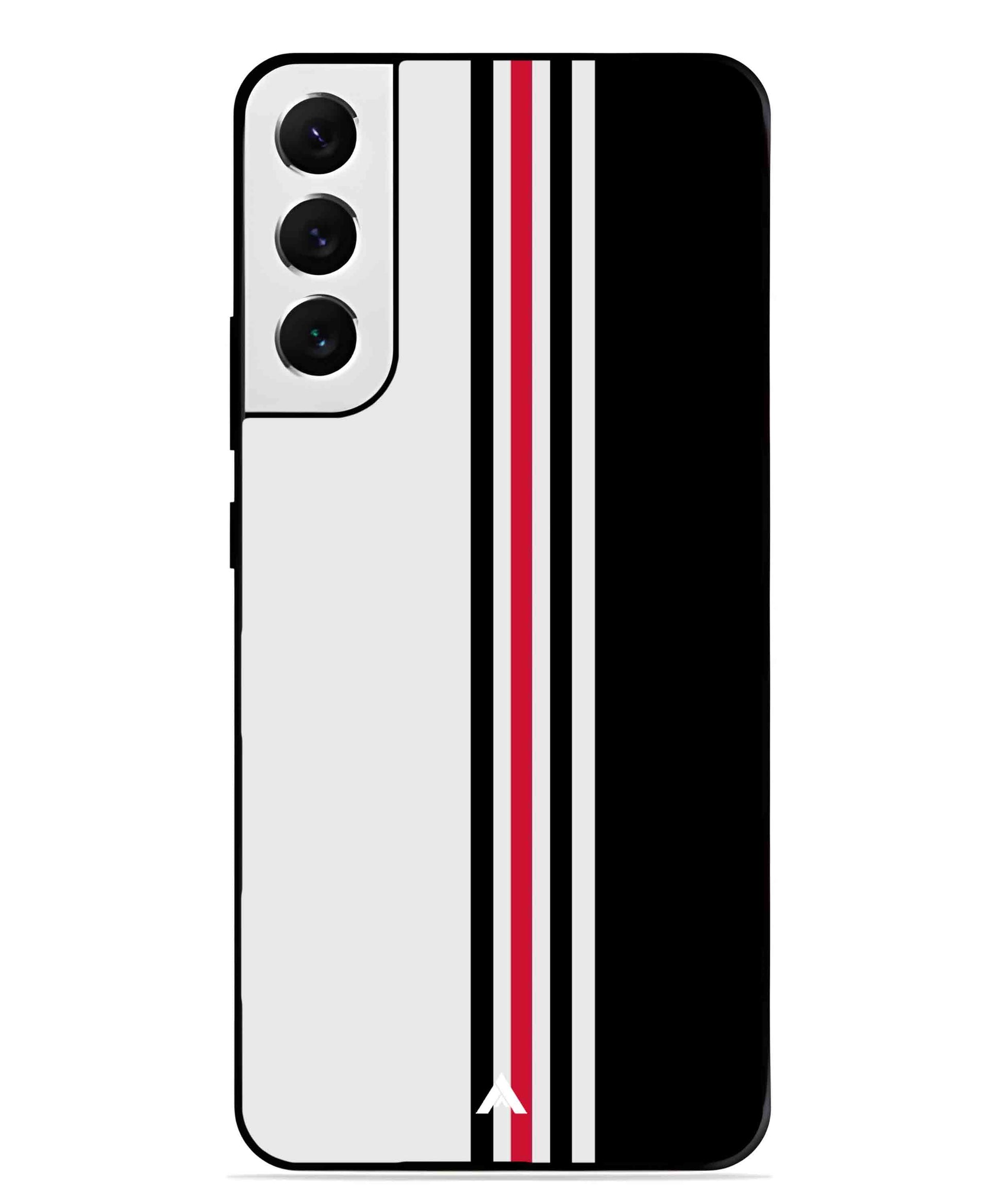 Stripe Pattern 3 Metal Back Cover Phone Case for Samsung Galaxy S21