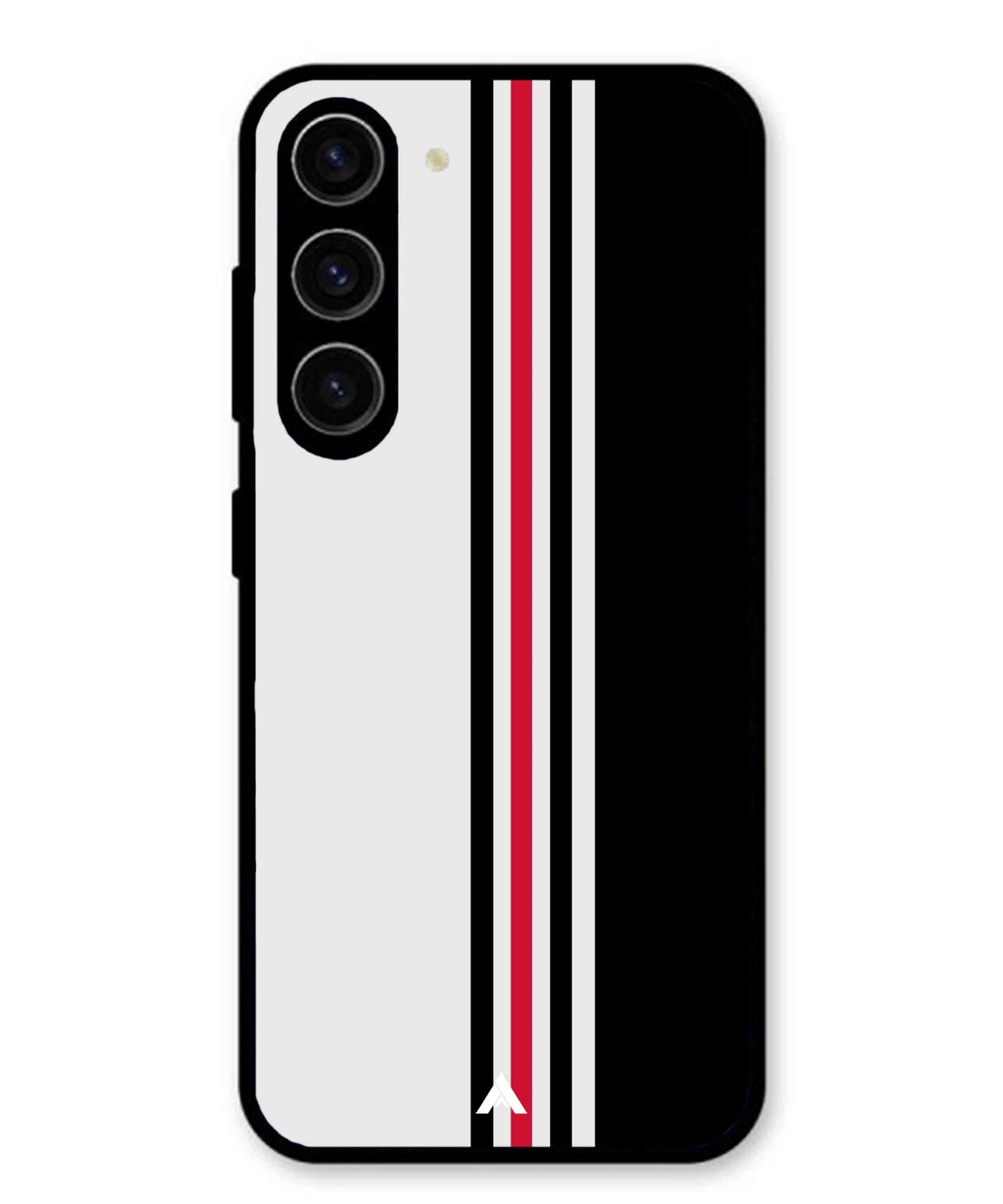Stripe Pattern 3 Metal Back Cover Phone Case for Samsung Galaxy S23