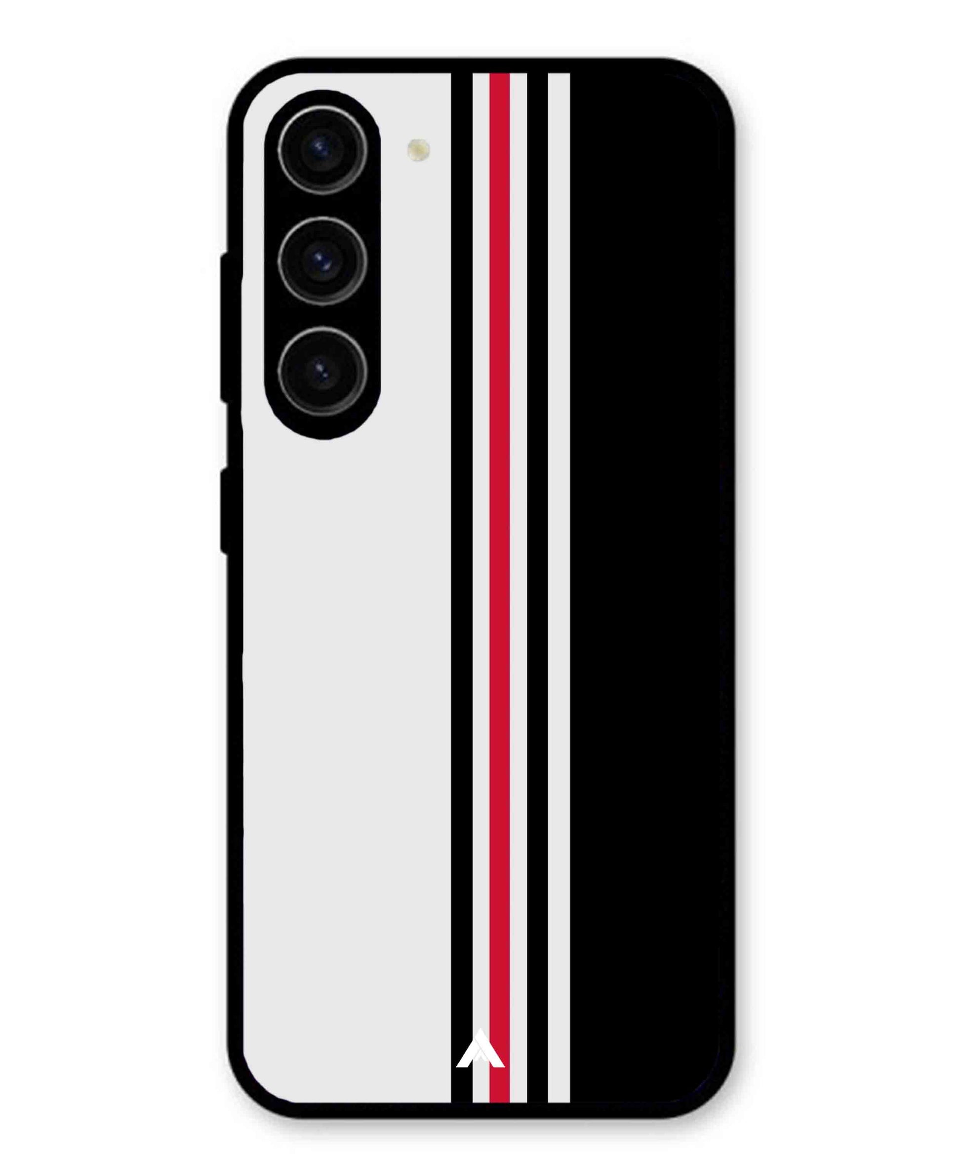 Stripe Pattern 3 Metal Back Cover Phone Case for Samsung Galaxy S24