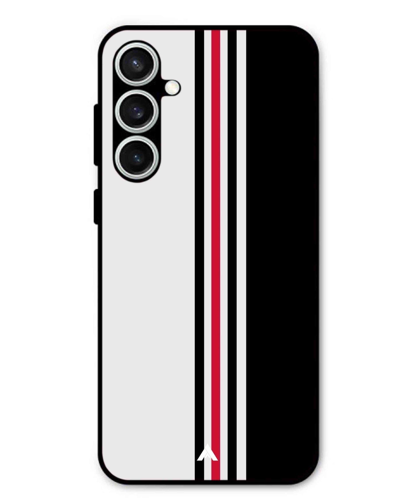 Stripe Pattern 3 Metal Back Cover Phone Case for Samsung Galaxy S24 Fe